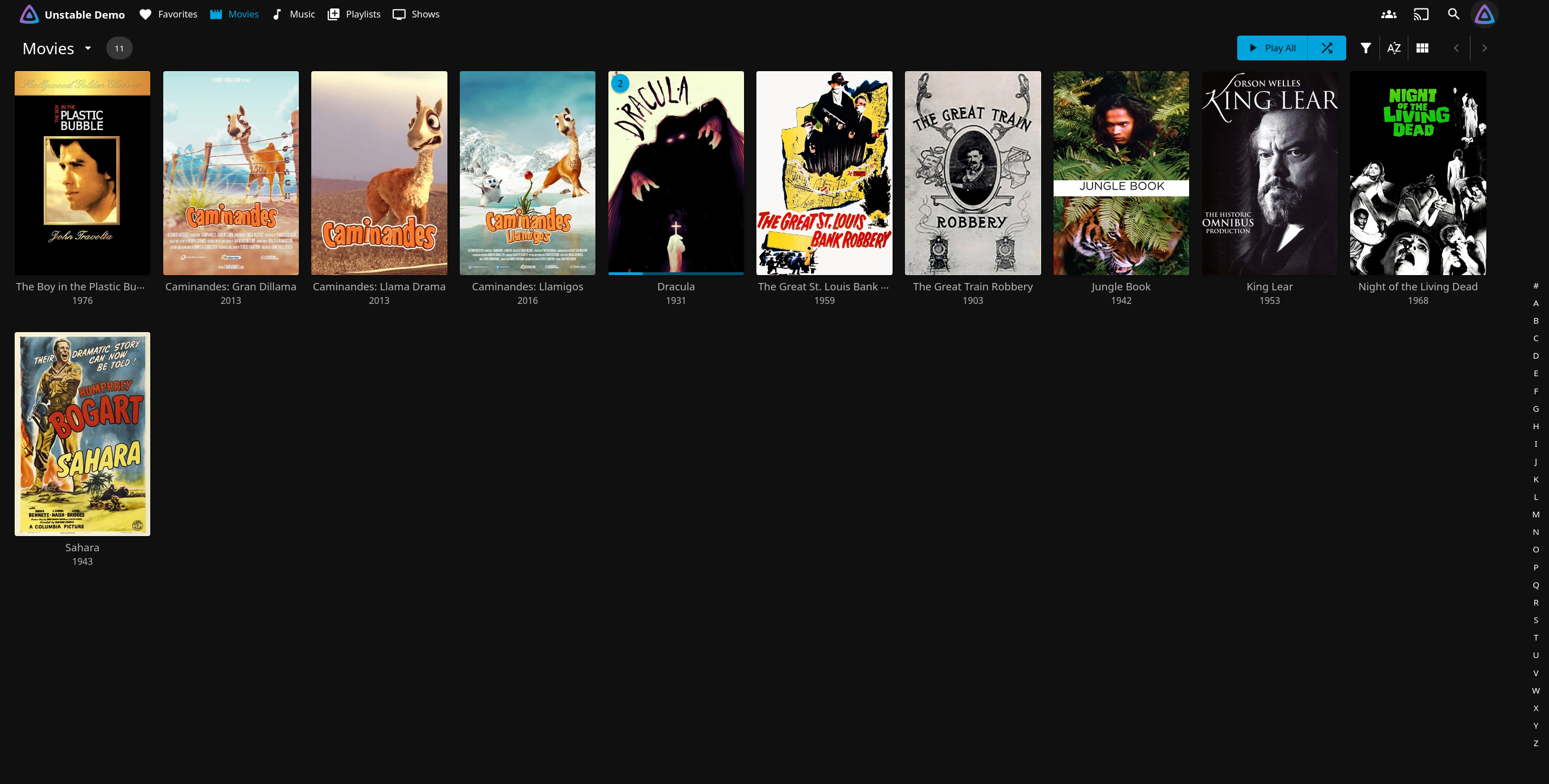Photo of the updated Modern UI - Movie Library